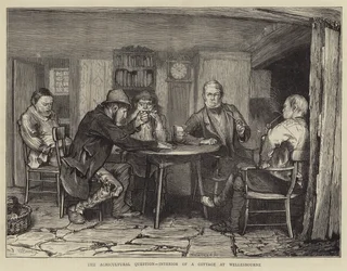 Die landwirtschaftliche Frage, Innenansicht eines Cottage in Wellesbourne